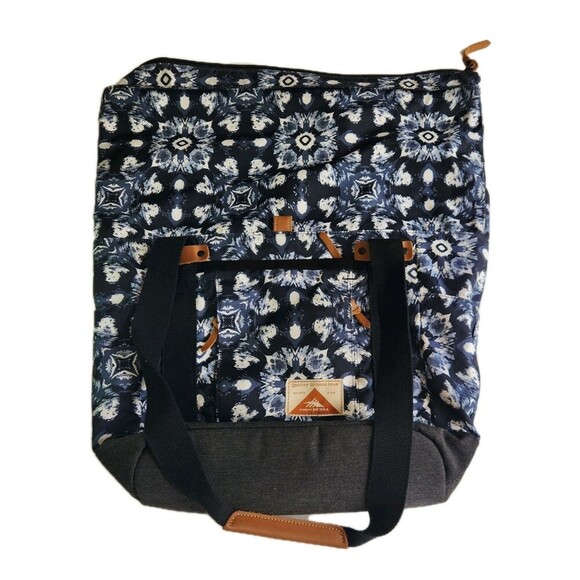 High Sierra Clybourn Tote Bag, Blue & White Geometric Eclipse/Raven, One Size - Picture 1 of 12